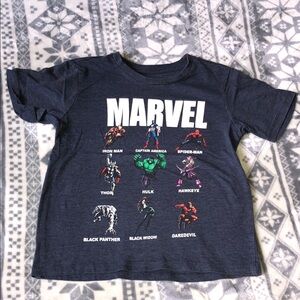 Marvel Navy Blue Heroes Grid Tee